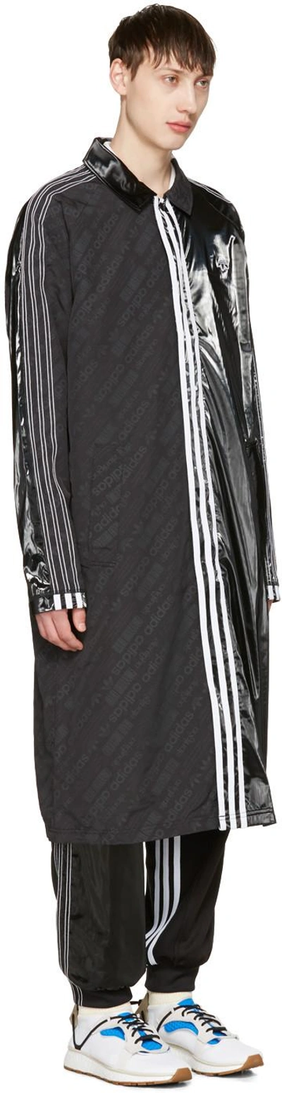 Shop Adidas Originals By Alexander Wang Black Patch Coat