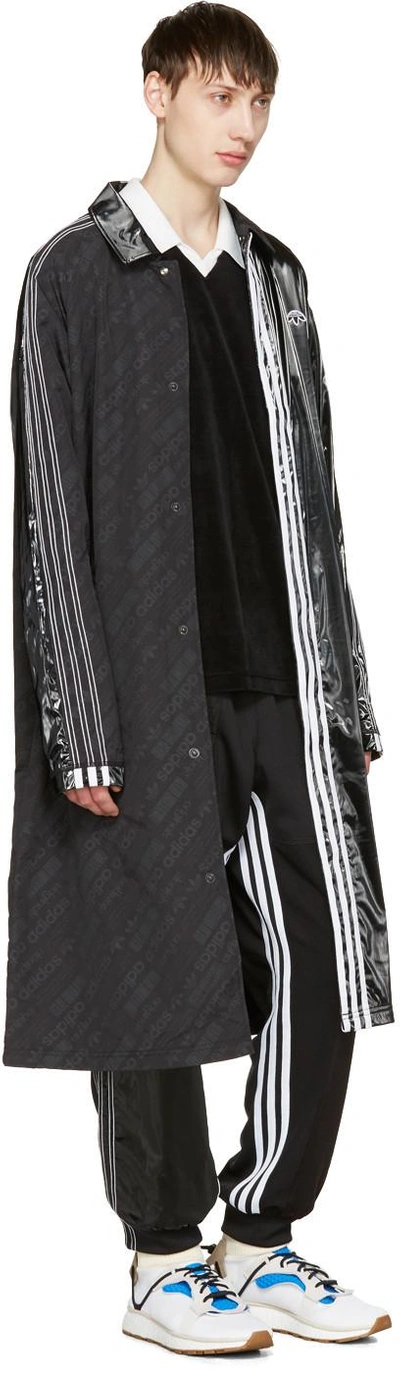 Shop Adidas Originals By Alexander Wang Black Patch Coat
