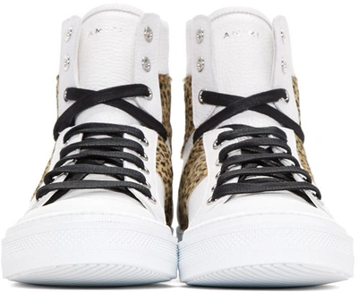 Shop Amiri White And Leopard Sunset High-top Sneakers In 117whl White Leopard