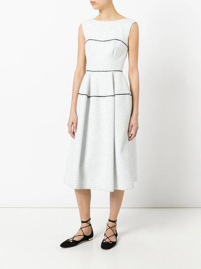 Shop Talbot Runhof Textured Panel Dress In White