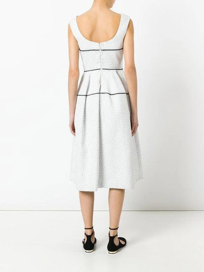 Shop Talbot Runhof Textured Panel Dress In White