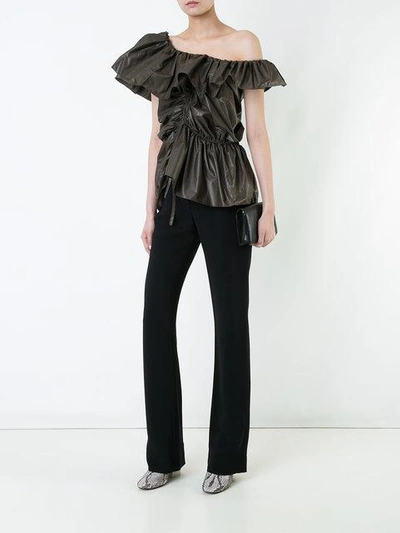 Shop Lemaire Asymmetric Ruffle Top