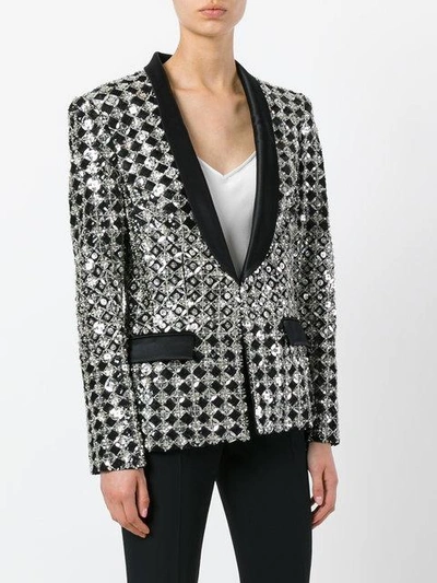 Shop Zuhair Murad Embroidered Dinner Blazer In Black