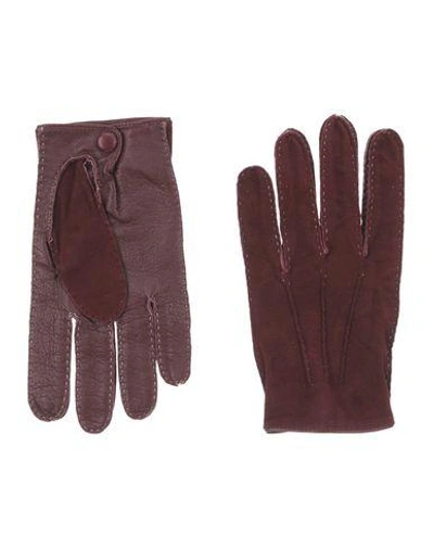 Dsquared2 Gloves In Dark Purple