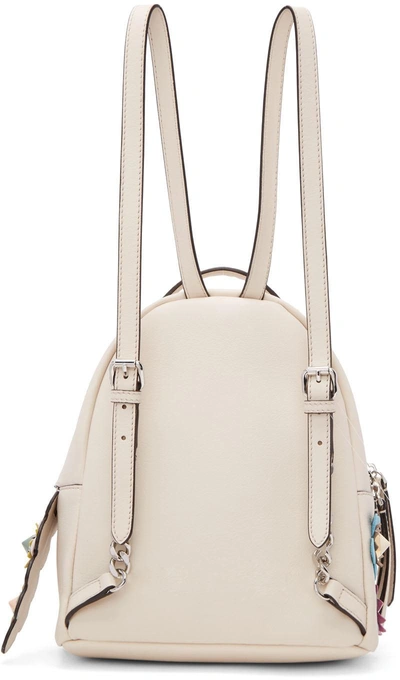 Fendi Mini Floral Embellished Leather Backpack, Grey/multi | ModeSens