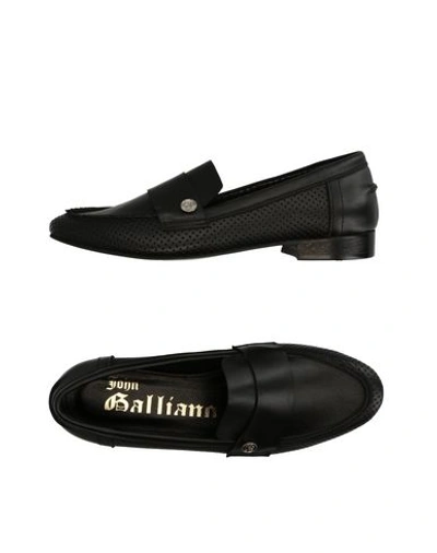 John Galliano Mokassins In Black