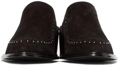 Shop Rag & Bone Black Suede Weiss Slip-on Loafers