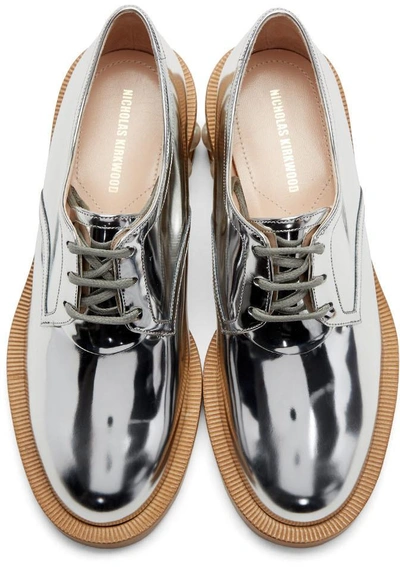 Shop Nicholas Kirkwood Silver Casati Pearl Derbys