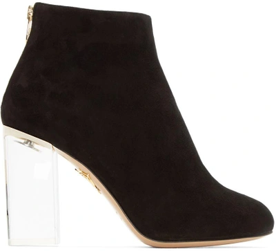 Shop Charlotte Olympia Black Suede Alba Boots