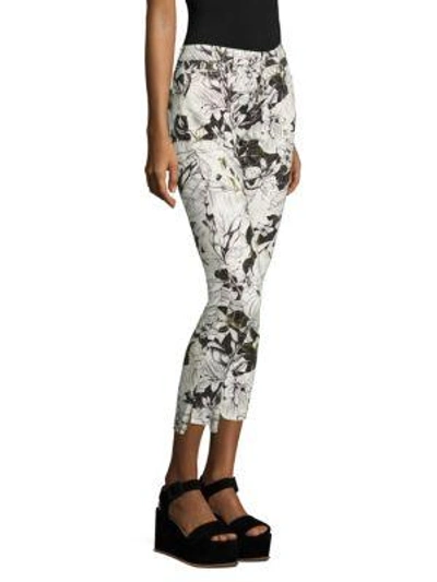Shop 7 For All Mankind Floral-print Step Hem Ankle Skinny Jeans In Paradise Palms