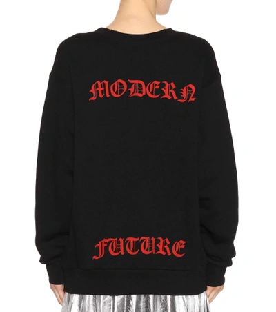 Shop Gucci Printed Cotton Sweatshirt In Llack Prieted