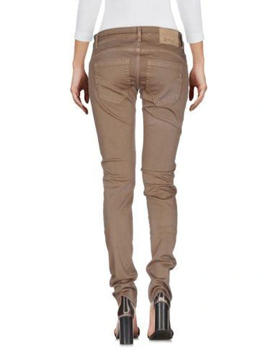 Shop Dondup Denim Pants In Khaki