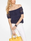 MICHAEL MICHAEL KORS Eyelet Cotton Off-The-Shoulder Top,MU74L6H6SG1659