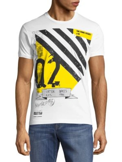 Dsquared2 Crewneck Short-sleeve Graphic Tee In White