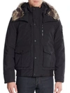 MICHAEL KORS Faux Fur-Trimmed Down Aviator Jacket