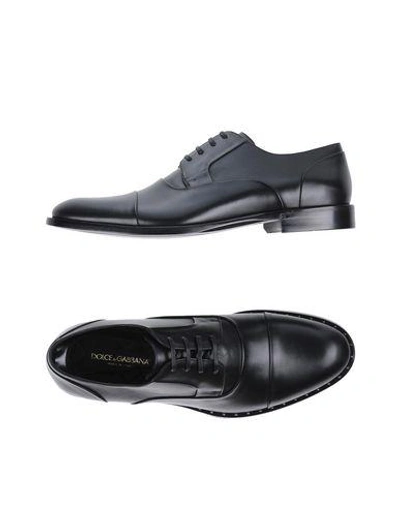 Shop Dolce & Gabbana Man Lace-up Shoes Black Size 9 Calfskin