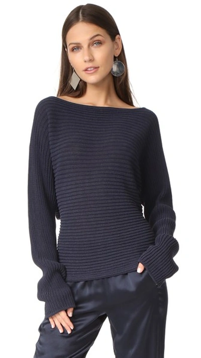 Dion Lee Rib Sweater In Navy
