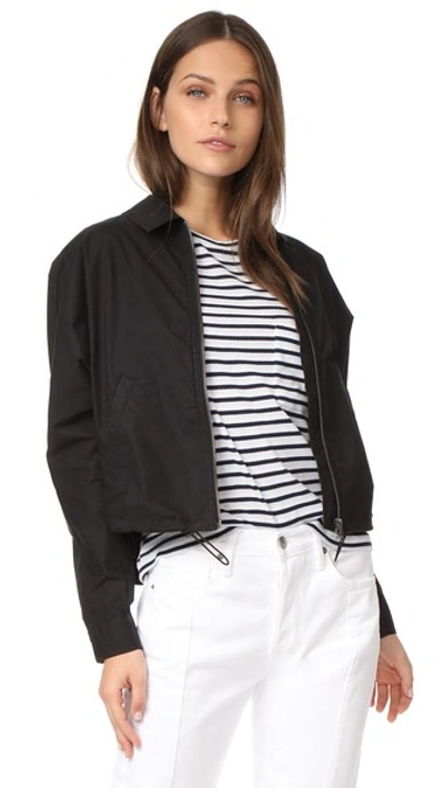 James Perse Batwing Bomber Jacket In Black