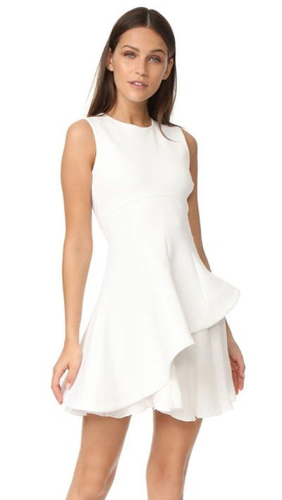 Cushnie Et Ochs Structured Fit & Flare Dress In White