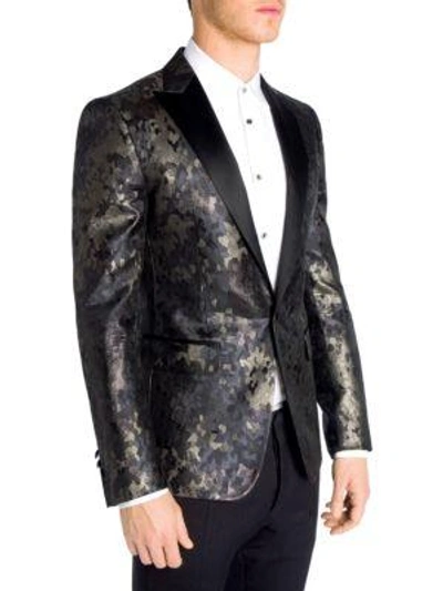 Shop Dsquared2 Slim-fit Camouflage Jacket In Black Grey