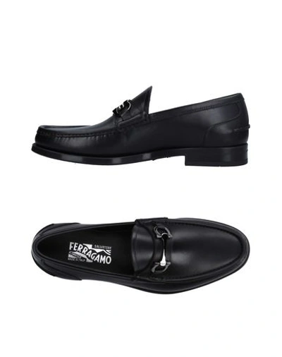 Ferragamo Loafers In Black