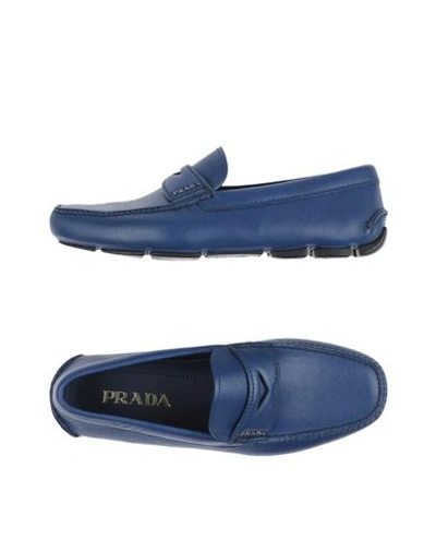 Prada Loafers In Pastel Blue