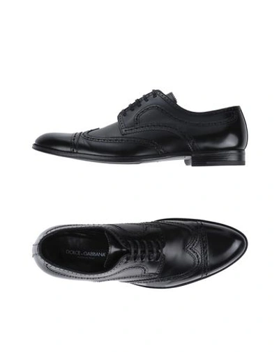 Dolce & Gabbana Lace-up Shoes In Black