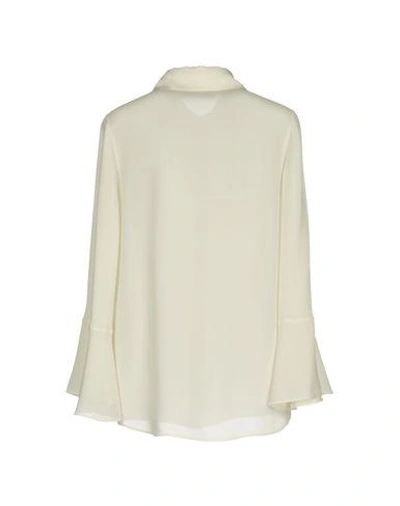 Shop Valentino Silk Shirts & Blouses In Ivory