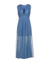 Msgm Long Dress In Pastel Blue
