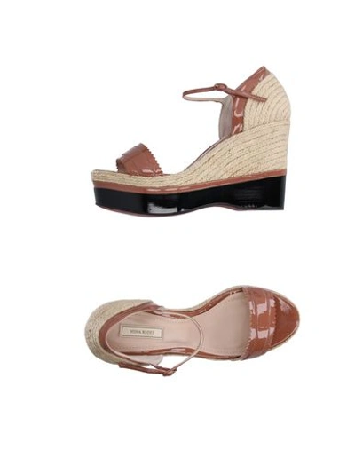 Shop Nina Ricci Woman Sandals Brown Size 6 Lambskin