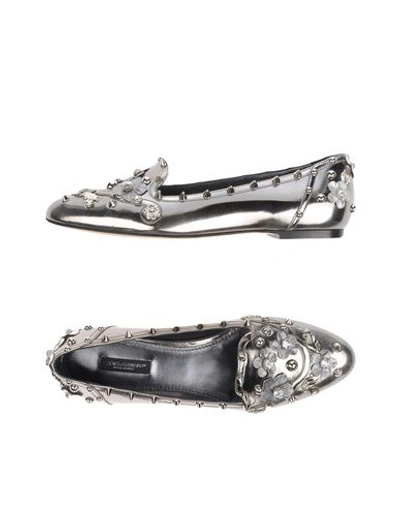 Shop Dolce & Gabbana Loafers In Silver