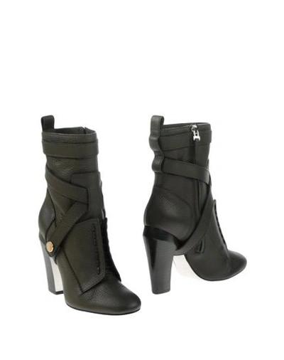 Shop Fendi Ankle Boots In Dark Green