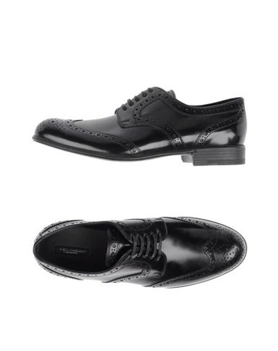 Dolce & Gabbana Woman Lace-up Shoes Black Size 7 Calfskin