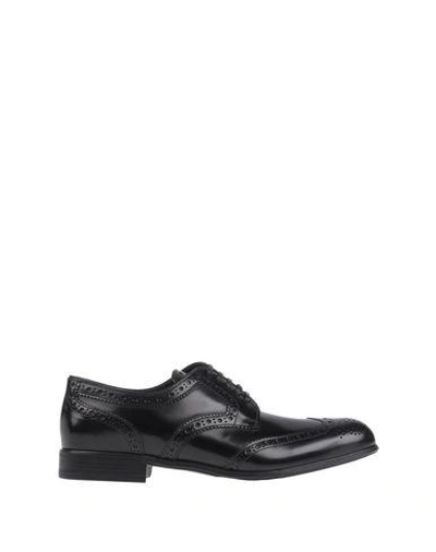 Dolce & Gabbana Day Classic Brushed Leather Brogue Shoes In Black