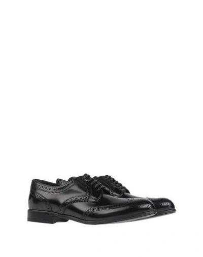 Dolce & Gabbana Day Classic Brushed Leather Brogue Shoes In Black