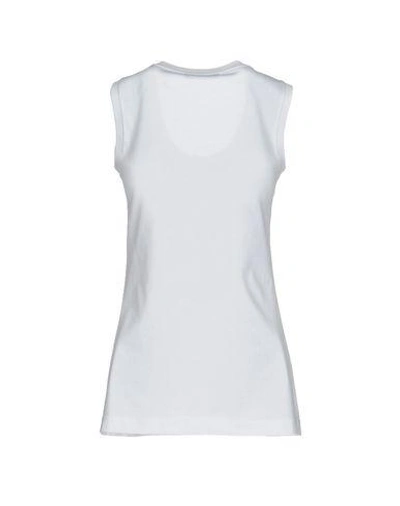 Shop Dolce & Gabbana Woman T-shirt White Size 6 Cotton, Elastane, Silk, Linen, Viscose