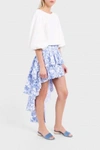 CAROLINE CONSTAS Giulia High-Low Print Skirt