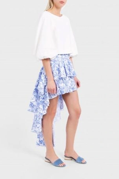 Shop Caroline Constas Giulia High-low Print Skirt