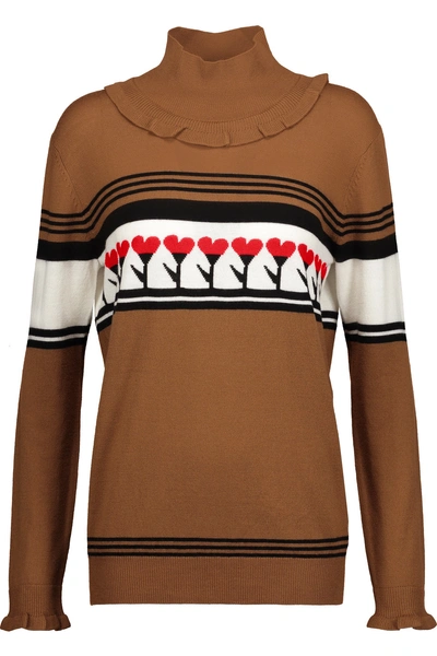 Markus Lupfer Intarsia-knit Wool Turtleneck Sweater