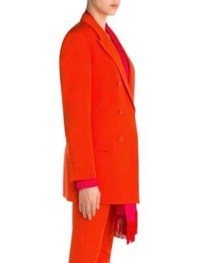 Shop Stella Mccartney Nicola Wool Jacket In Gypsy Red