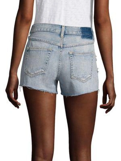 Shop Amo Tomboy Distressed Cut Off Shorts In Starboard