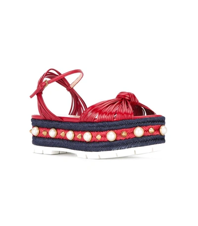 Shop Gucci Red Strappy Sandal