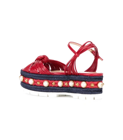 Shop Gucci Red Strappy Sandal
