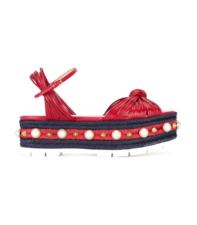 Shop Gucci Red Strappy Sandal