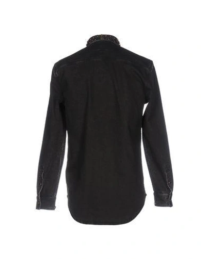 Shop Givenchy Denim Shirts In Black
