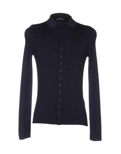 Shop Dolce & Gabbana Cardigan In Dark Blue