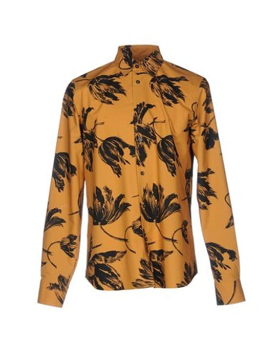 Marni Patterned Shirt In Camel
