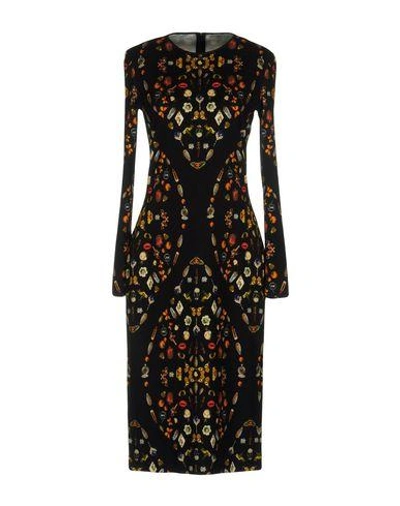 Shop Alexander Mcqueen Knee-length Dress In Темно-синий