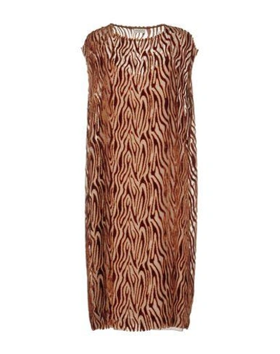 Dries Van Noten Knee-length Dress In Brown