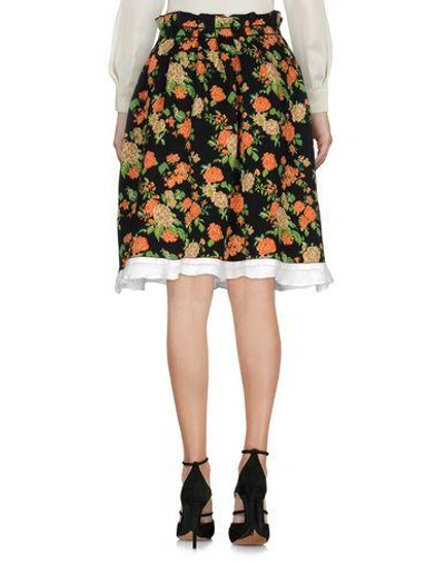 Shop Msgm Knee Length Skirt In Orange